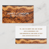 Personalised Moderrn Wooden Carpentry Construction 名刺 (正面/裏面)