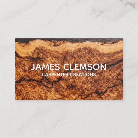 Personalised Moderrn Wooden Carpentry Construction 名刺 (正面)