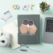 Personalised Mom & Daughter Cute Penguin Sticker シール (iPadカバー)