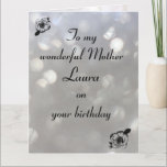 Personalised Mother Birthday カード<br><div class="desc">Stylish personalised Birthday Greeting Card for Mother</div>