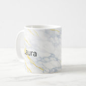 Personalised Mug Gold Veining Effect Custom Mug  コーヒーマグカップ (正面左)