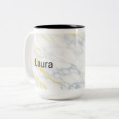 Personalised Mug Gold Veining Effect Custom Mug  ツートーンマグカップ (正面左)