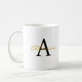 Personalised Mug | Initial and Name Mug | Custom  コーヒーマグカップ (左)