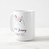 Personalised mug to celebrate Valentine's Day. コーヒーマグカップ (正面左)