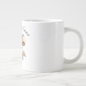 Personalised mug with plaid patchwork  ジャンボコーヒーマグカップ (右)