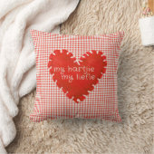 Personalised My Hartjie My Liefie Applique Heart クッション (ブランケット)