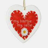 Personalised My Hartjie My Liefie Applique Heart セラミックオーナメント (右)