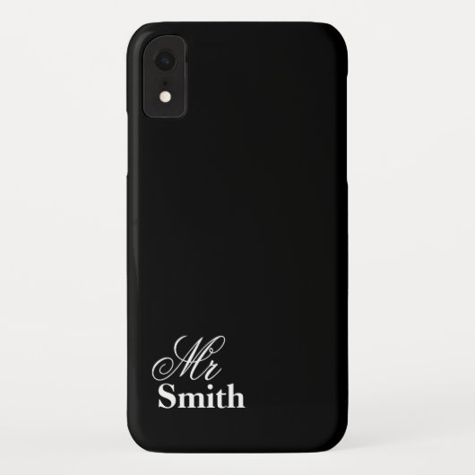 personalised Name氏の白黒 Case-Mate iPhoneケース (裏面)