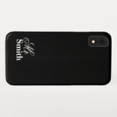 personalised Name氏の白黒 Case-Mate iPhoneケース (裏面(横))