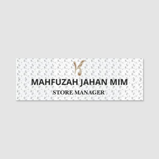 Personalised Name Badges | Engraved, Printed, Magn 名札 (正面)