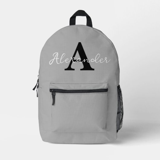Personalised Name Initial Backpack プリントバックパック (正面)