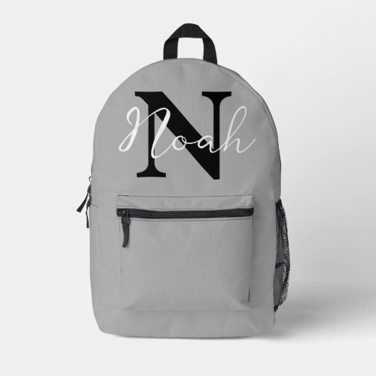 Personalised Name Initial Backpack for kids プリントバックパック (正面)