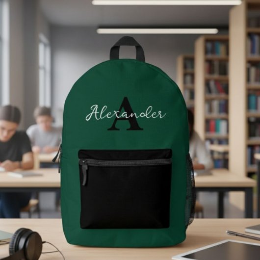 Personalised Name Initial Backpack for kids  プリントバックパック