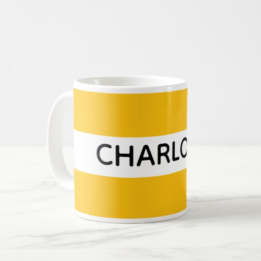 Personalised name mug コーヒーマグカップ (正面左)