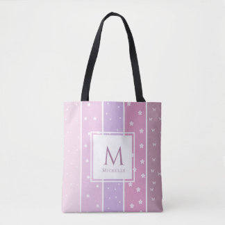 Personalised Name Pink bling cute tote bags トートバッグ