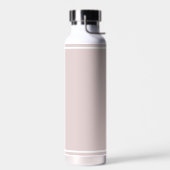 Personalised Name Pink & White Water Bottle. ウォーターボトル (左面)