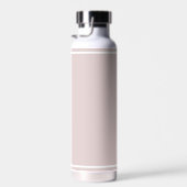 Personalised Name Pink & White Water Bottle. ウォーターボトル (右面)