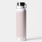 Personalised Name Pink & White Water Bottle. ウォーターボトル (背面)