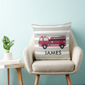 Personalised Name Red Fire truck Cushion クッション (椅子)
