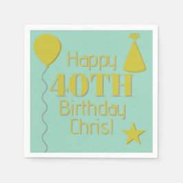 personalised napkins スタンダードカクテルナプキン