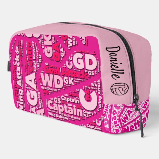 Personalised Netball Cosmetic Bag ドップキット (右コーナー)