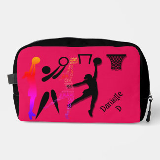 Personalised Netball Theme Toiletry Bag ドップキット