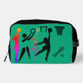 Personalised Netball Theme Toiletry Bag ドップキット (裏面)