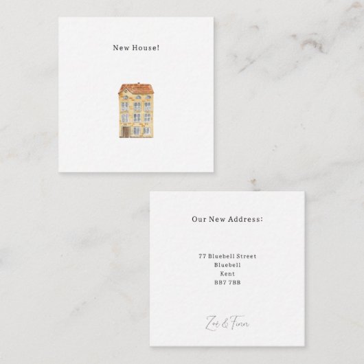 Personalised New House Announcement Card. ノートカード (正面/裏面)