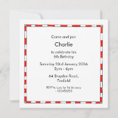 Personalised Noah's Ark Birthday Invitation (裏面)