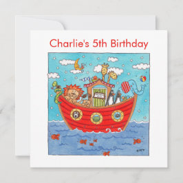 Personalised Noah's Ark Birthday Invitation
