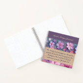 Personalised Notebook - Colourful Glitter Flowers ノートブック (内部)