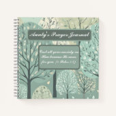 Personalised Notebook - Pastel Green Forest ノートブック (正面)