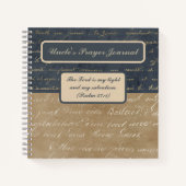 Personalised Notebook - Vintage Script Design ノートブック (正面)