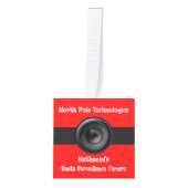 Personalised Novelty Santa Camera Cube Ornament キューブオーナメント (正面)