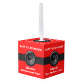 Personalised Novelty Santa Camera Cube Ornament キューブオーナメント (裏面アングル)