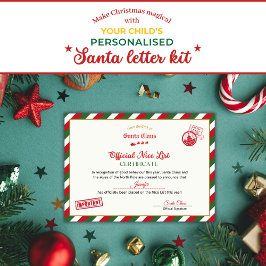 Personalised Official Nice List Certificate Santa 招待状