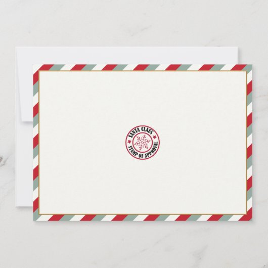 Personalised Official Nice List Certificate Santa 招待状 (裏面)