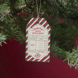 Personalised Official North Pole Santa Gift Tags ギフトタグ