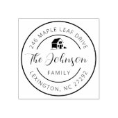 Personalised Our New House Address Round  ラバースタンプ (インプリント)