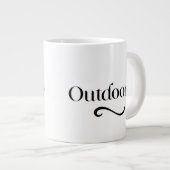 Personalised Outdoorsy Cute Custom Gift her name ジャンボコーヒーマグカップ (正面右)