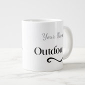 Personalised Outdoorsy Cute Custom Gift her name ジャンボコーヒーマグカップ (正面右)
