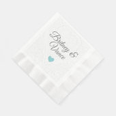 Personalised Paper Wedding Napkin 縁ありランチョンナプキン (角)