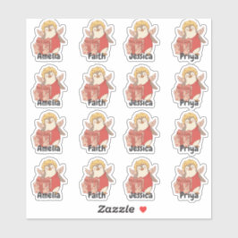 Personalised Penguin Cupid Sticker Pack シール