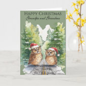 Personalised Photo Christmas Card for Grandparents カード (黄色い花)