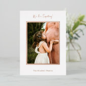 Personalised Photo Foil Pregnancy Announcement 箔招待状 (立ち正面)