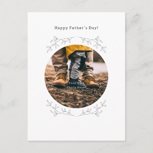 Personalised Photo Happy Father's Day Card. ポストカード (正面)