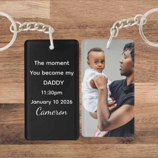 Personalised Photo Keyring With New Born Baby キーホルダー