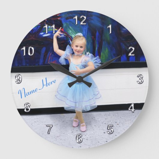 Personalised PHOTO Wall Clocks, Babies to Adults ラージ壁時計 (正面)