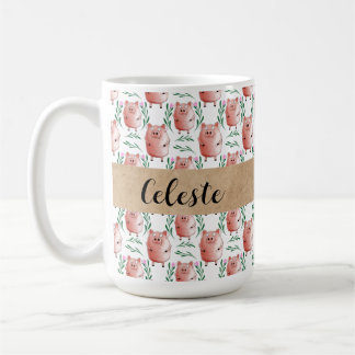 Personalised Pig Mug – Cute Farm Animal Gift Cup コーヒーマグカップ