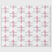 Personalised Pink 1st 2nd 3rd 10th Birthday Party ラッピングペーパー (フラット)